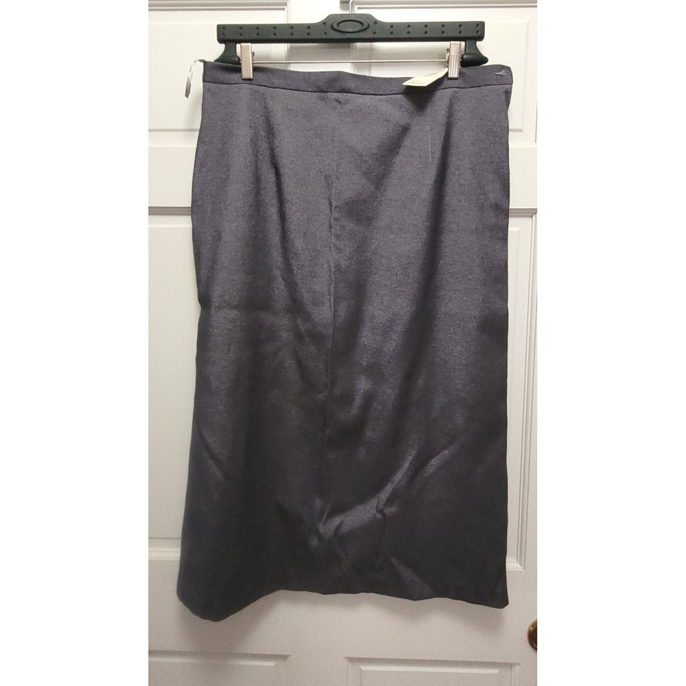 Vintage Tom Klaim Women's Shimmery Purple Gray Suit Skirt - Size 18 - NWT